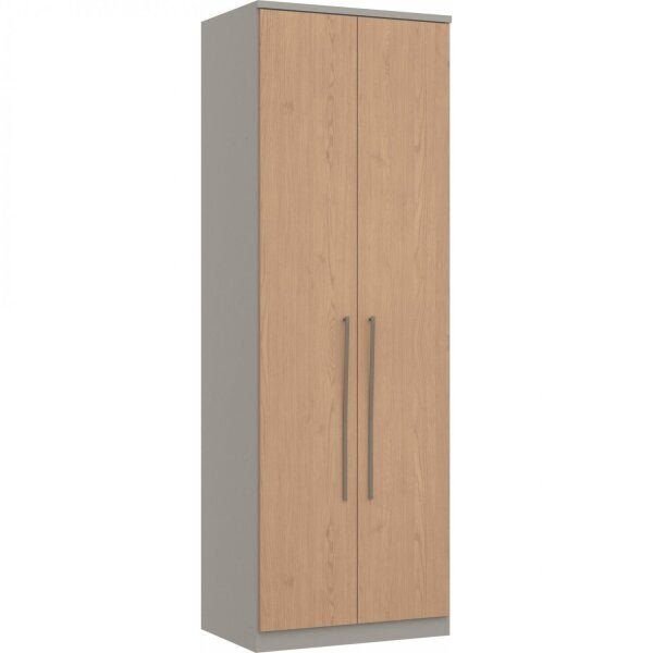 Módulo de Guarda Roupa 2 Portas 2 Gavetas com Cabideiro Elegance Níquel/Angelin