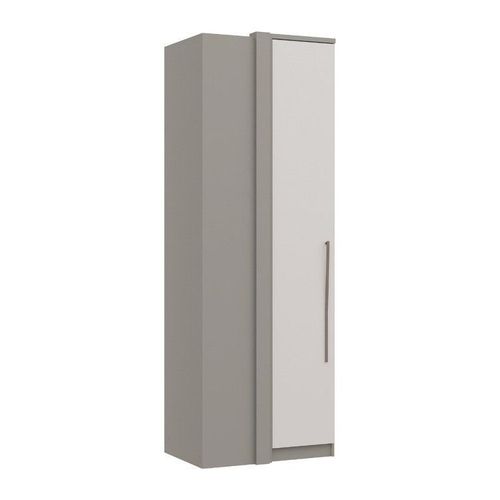 Guarda-Roupa de Canto Reto 1 Porta Elegance Niquel/Blanc
