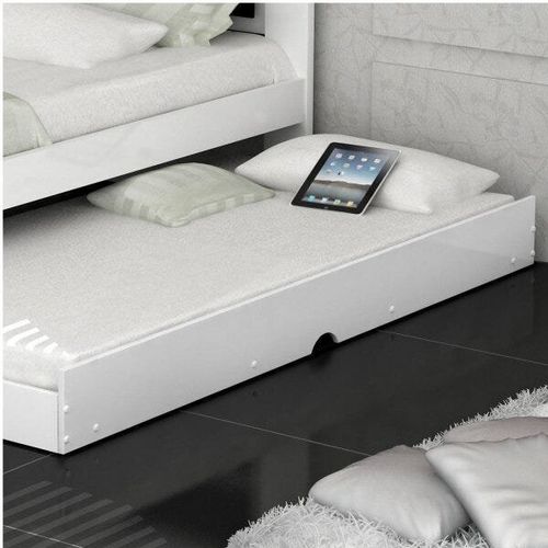 Cama Auxiliar II com Rodízios em MDF - Branco