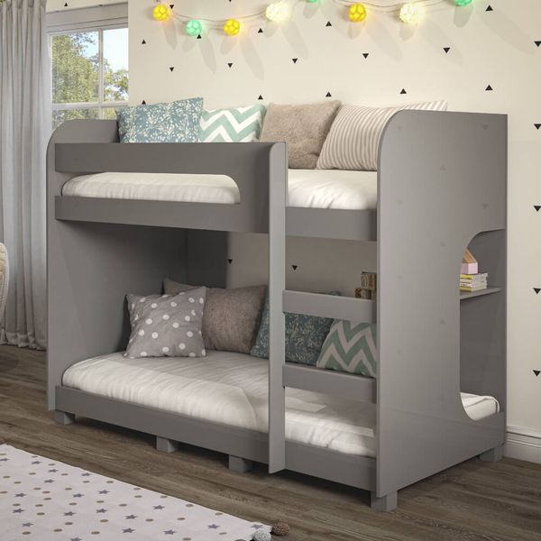 Beliche Montessoriano Fantasia com 1 Prateleira e Kit Pés MDF - Cinza