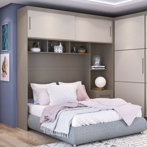 Ponte Casal Modulada Classic 2 Portas de Correr - Níquel/Blanc