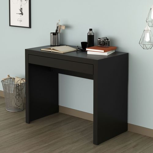 Mesa de Escritório 90cm com 1 Gaveta - Preto