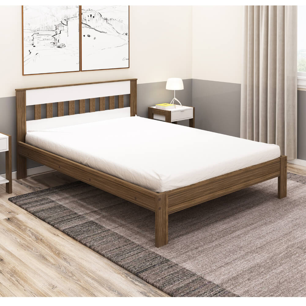 Cama Casal Multifuncional Charme Mesa de Cabeceira, Nichos e Gavetas -  Cinza - CasaTema