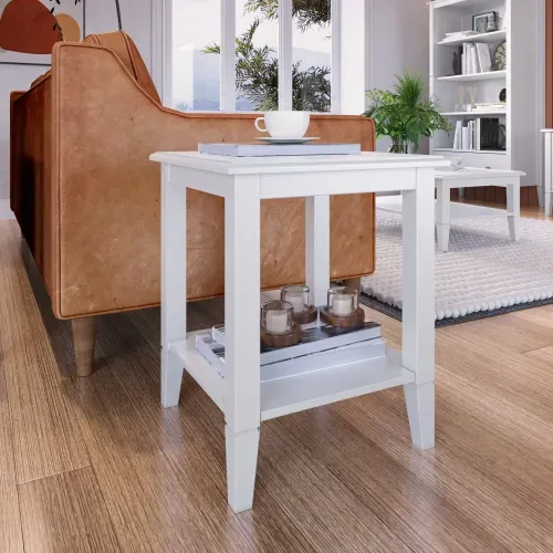 Mesa Lateral Vogue em MDF - Branco