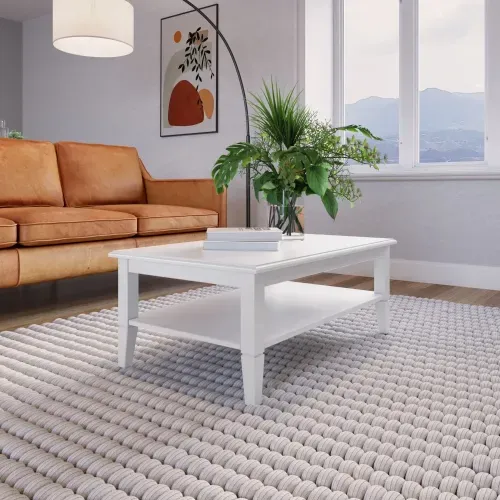 Mesa de Centro Vogue em MDF - Branco