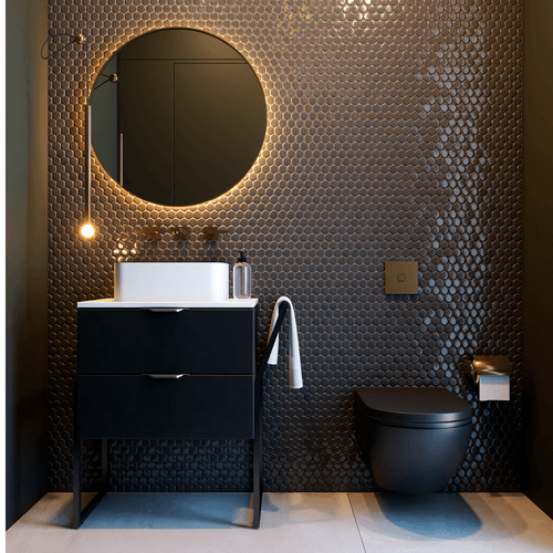Gabinete Design Artemobili Preto/Branco Preto/Branco