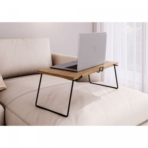 Mesa Multiuso p/Notebook Industrial - Carvalho/Preto