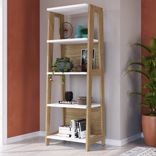 Estante Trend com 4 Nichos - Hanover/Off White