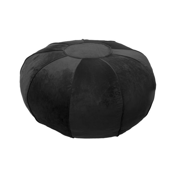 Puff Paris com Tecido Suede - Preto