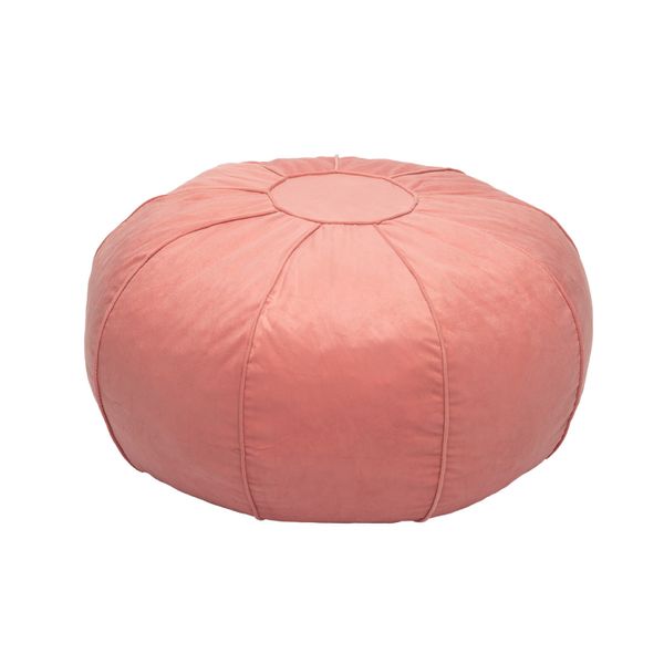 Puff Paris com Tecido Suede - Rose