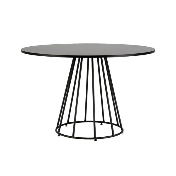 Mesa de Jantar Redonda Industrial Vicking 120 cm - Preto