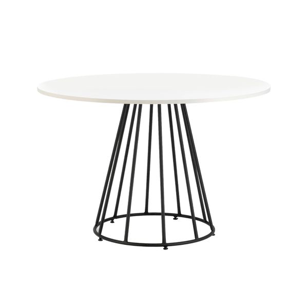 Mesa de Jantar Redonda Industrial Vicking 120 cm - Branco