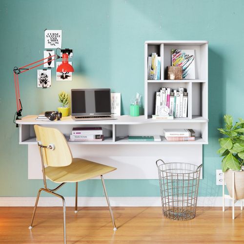 Bancada de Estudo Perfect com 6 Nichos - Branco