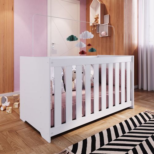 Berço Aconchego com 3 Regulagens de Altura - Branco