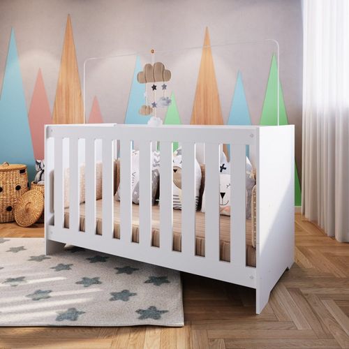 Berço 3 em 1 133x64,8cm Linha Aconchego Branco