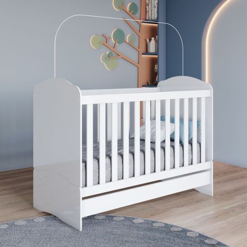 Berço Mini Cama Bala de Menta Branco Bala de Menta