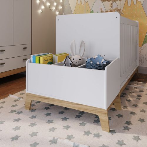 Caixa para Brinquedos e Livros Favo de Mel - Branco