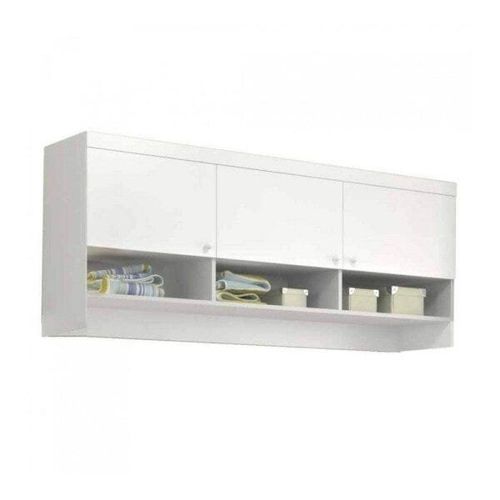 Armário Aéreo Infantil Eloisa com 3 Portas - Branco