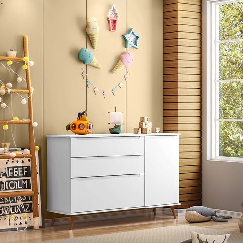 Cômoda Infantil Melinda com 1 Porta - Cinza