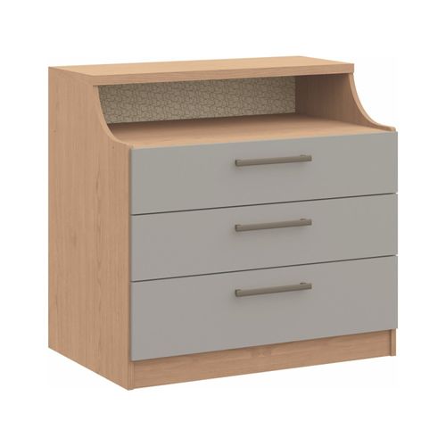 Cômoda Modulada Elegance com 3 Gavetas - Angelin/Níquel