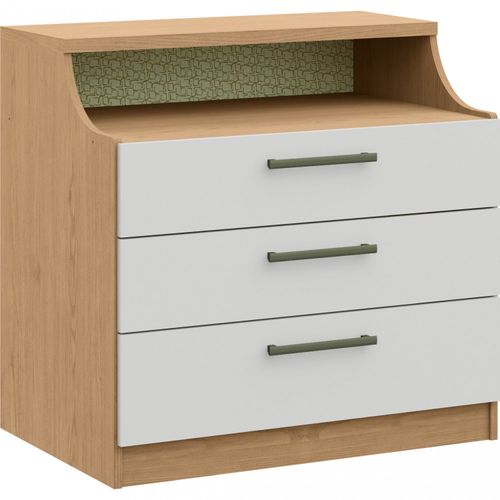 Cômoda Modulada Elegance com 3 Gavetas - Angelin/Blanc
