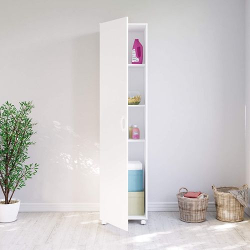 Armário Multiuso 1 Porta 3 Prateleiras Branco