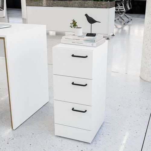 Gaveteiro Zurique com 3 Gavetas - Branco