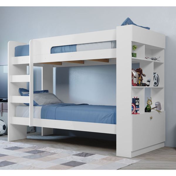 Beliche Stock com 1 Porta e 6 Nichos - Branco