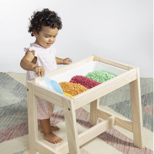 Mesa Infantil Sensorial Montessoriana Natural/Branco - Casatema