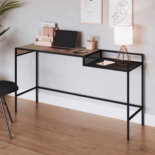 Aparador Industrial York 140 cm - Carvalho/Preto