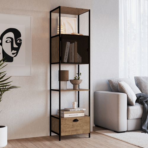 Estante Industrial York com 1 Porta - Vermont/Preto