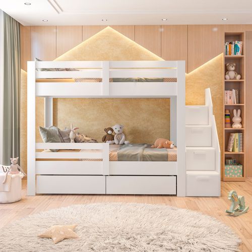 Beliche Infantil Star Plus com Grade de Proteção Casatema Branco Branco