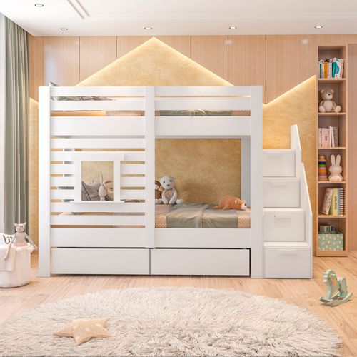 Beliche Infantil Star Plus com Janela Branco - Casatema