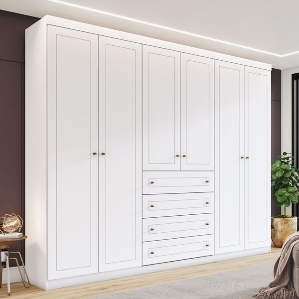 Guarda Roupa Belmont com 6 Portas - Branco