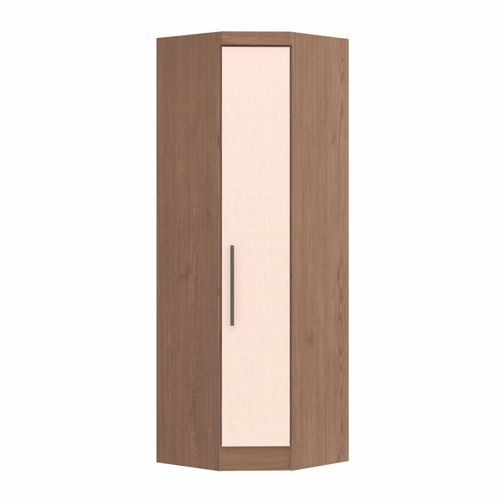 Guarda Roupa Modulado Infinity de Canto com 1 Porta - Macadâmia/Blush Line
