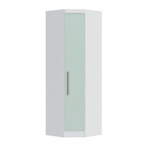 Guarda Roupa Modulado Infinity de Canto com 1 Porta - Branco Line/Pistache