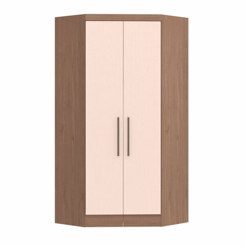 Guarda Roupa Modulado Infinity de Canto com 2 Portas - Macadâmia/Blush Line
