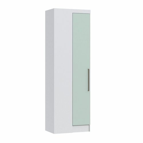 Guarda Roupa Modulado Infinity Canto Reto com 1 Porta - Branco Line/Pistache