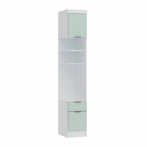 Guarda Roupa Modulado Infinity com 1 Gaveta - Branco Line/Pistache