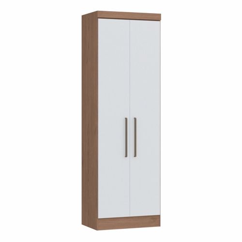 Guarda Roupa Modulado Infinity com 2 Portas - Macadâmia/Branco Line