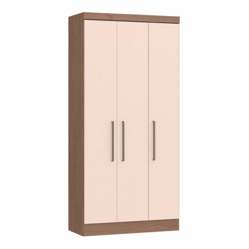 Guarda Roupa Modulado Infinity com 3 Portas - Macadâmia/Blush Line