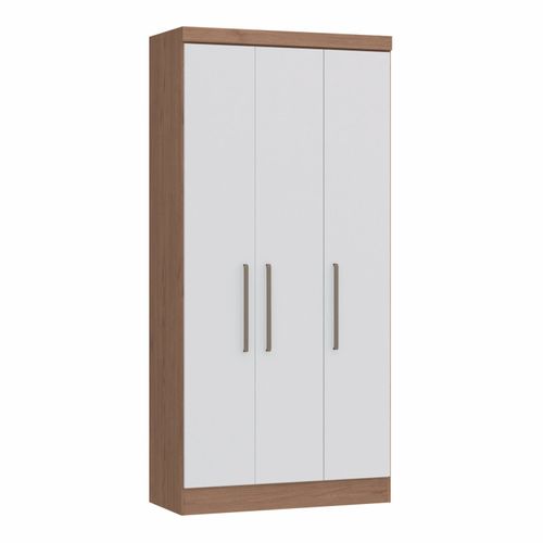 Guarda Roupa Modulado Infinity com 3 Portas - Macadâmia/Branco Line