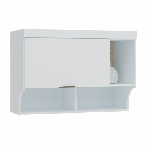 Armário Aéreo Modulado Infinity Solteiro com 1 Porta - Branco Line