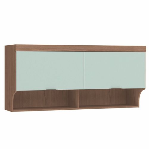 Armário Aéreo Modulado Infinity Casal com 2 Portas - Macadâmia/Pistache