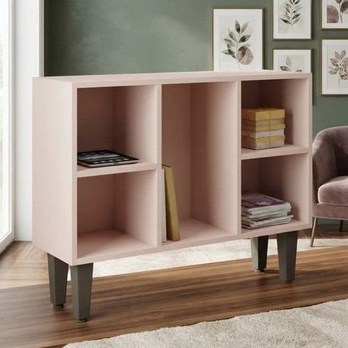 Estante Baixa 5 Nichos Infinity Rosa/Blush Blush
