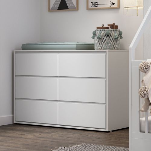 Cômoda Infantil Wood com 6 Gavetas - Branco