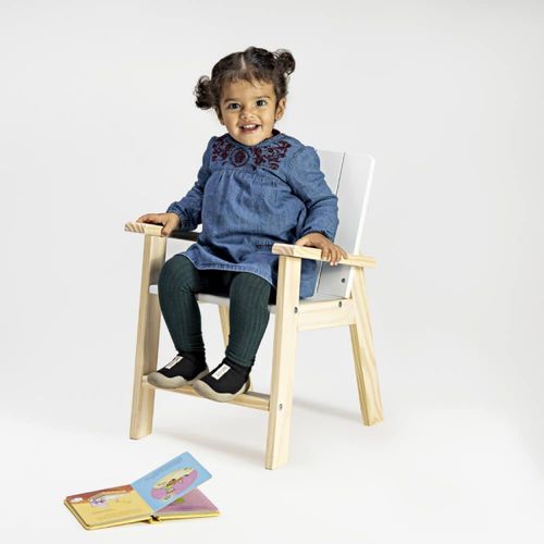 Poltrona Infantil Castelo Natural/Branco - Casatema