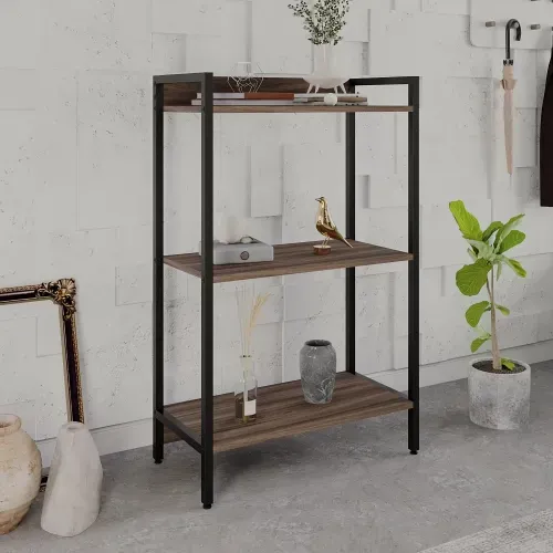 Estante Dynamica Industrial 60 cm - Nogal/Preto