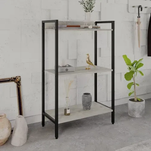 Estante Dynamica Industrial 60 cm - Preto/Snow