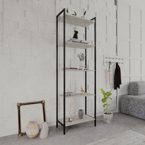 Estante Dynamica Industrial 4 Nichos 60 cm - Preto/Snow